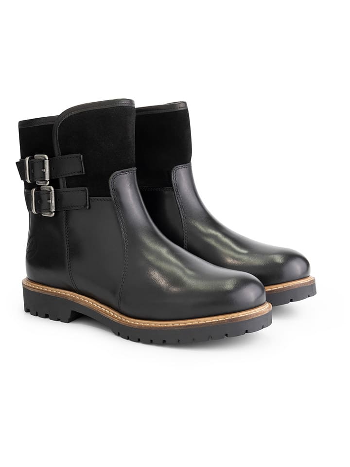 Leder-Boots "Hestnes" in Schwarz