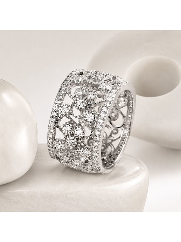 Silber-Ring mit Edelsteinen