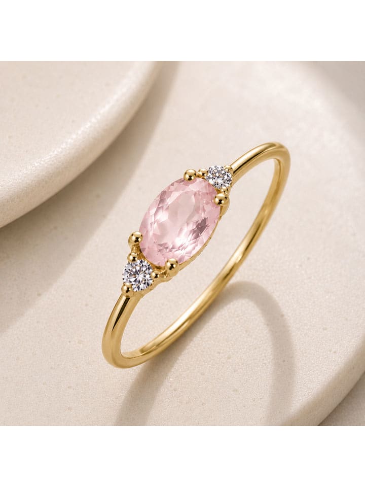 Vergold. Ring mit Edelsteinen