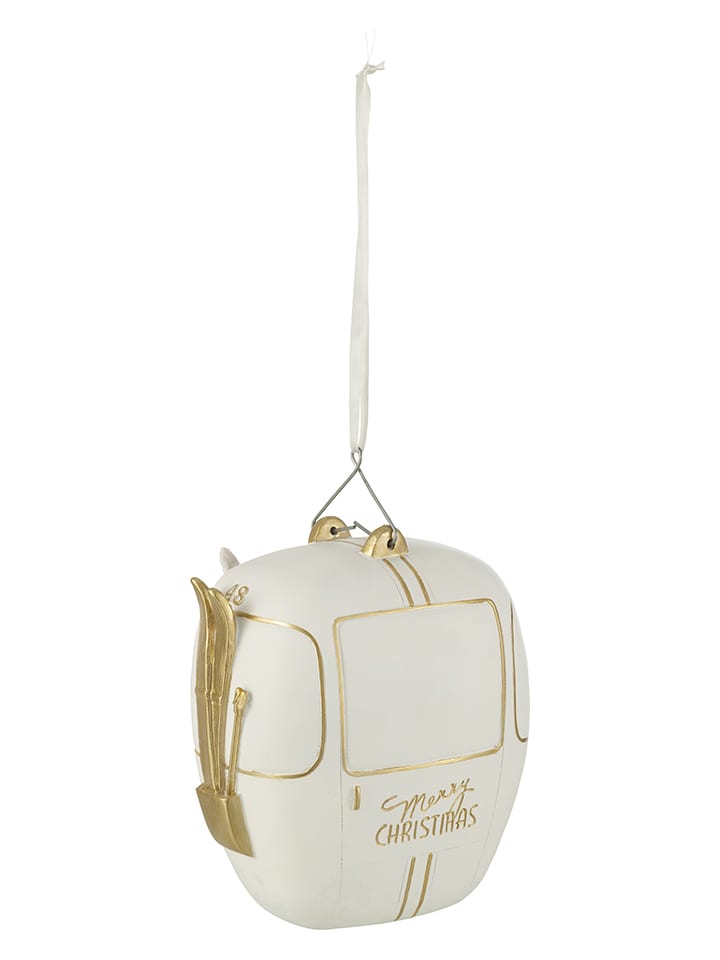 Dekoanhänger in Weiß/ Gold - (L)23 cm
