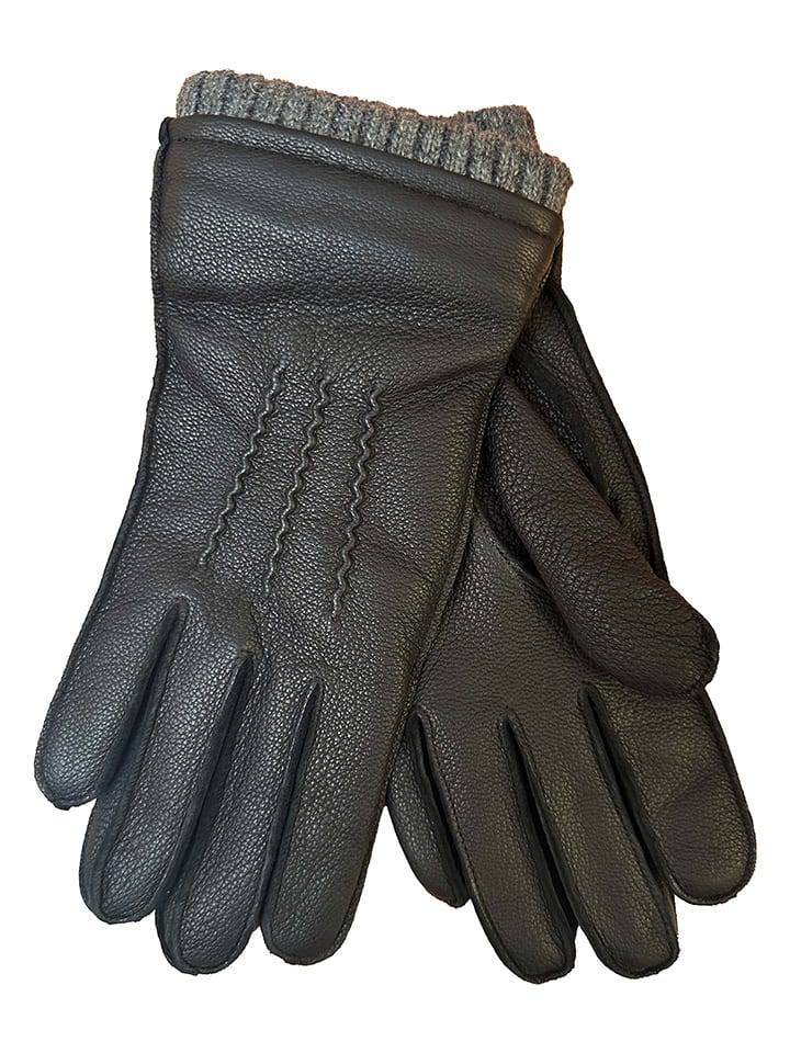 Leren handschoenen zwart