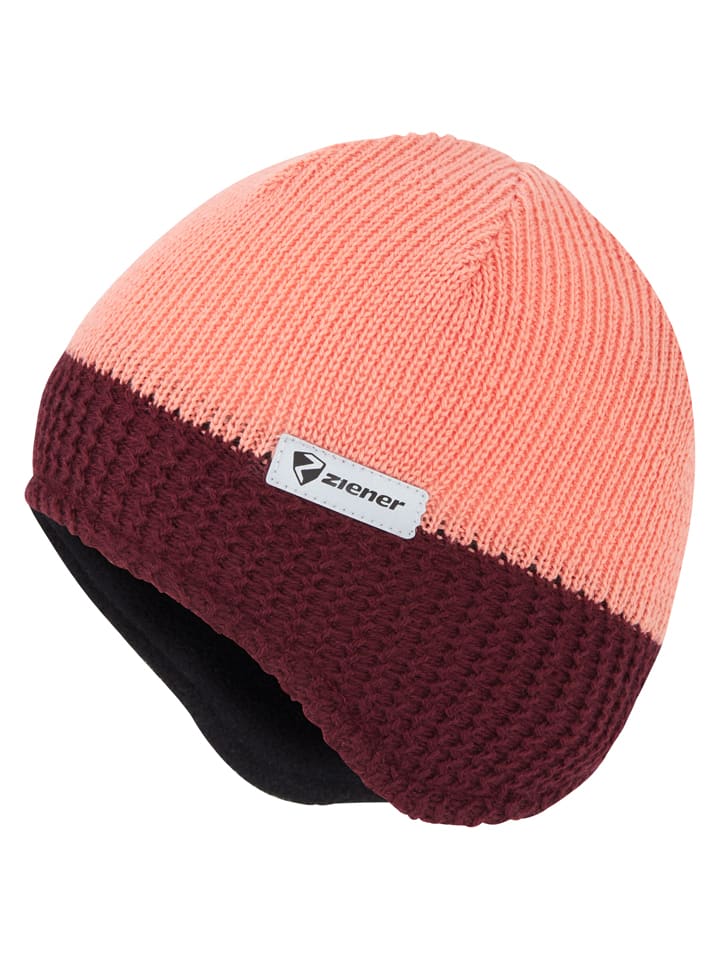 Czapka beanie "Igosch" w kolorze jasnoróżowo-czerwonym