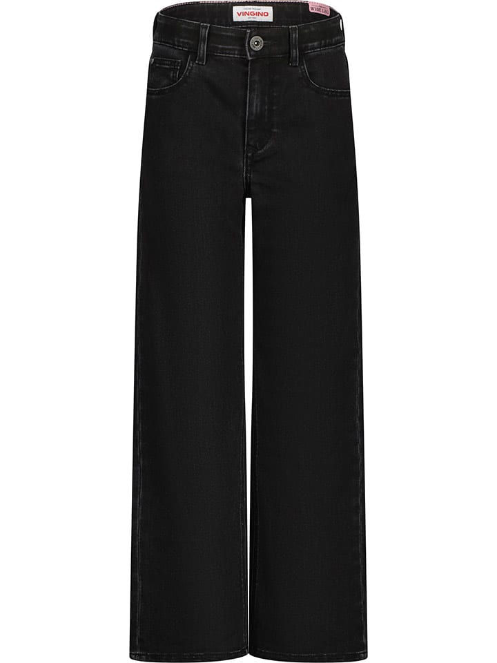 Jeans - Wide leg - in Schwarz