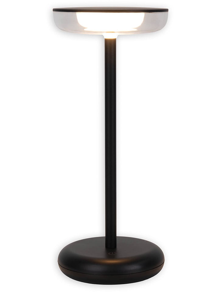 LED-Tischleuchte "Pasi" in Schwarz - (H)26 x Ø 11 cm