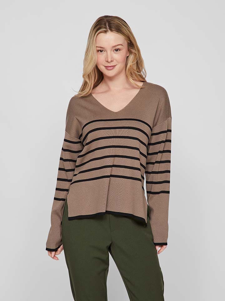Pullover in Braun/ Schwarz