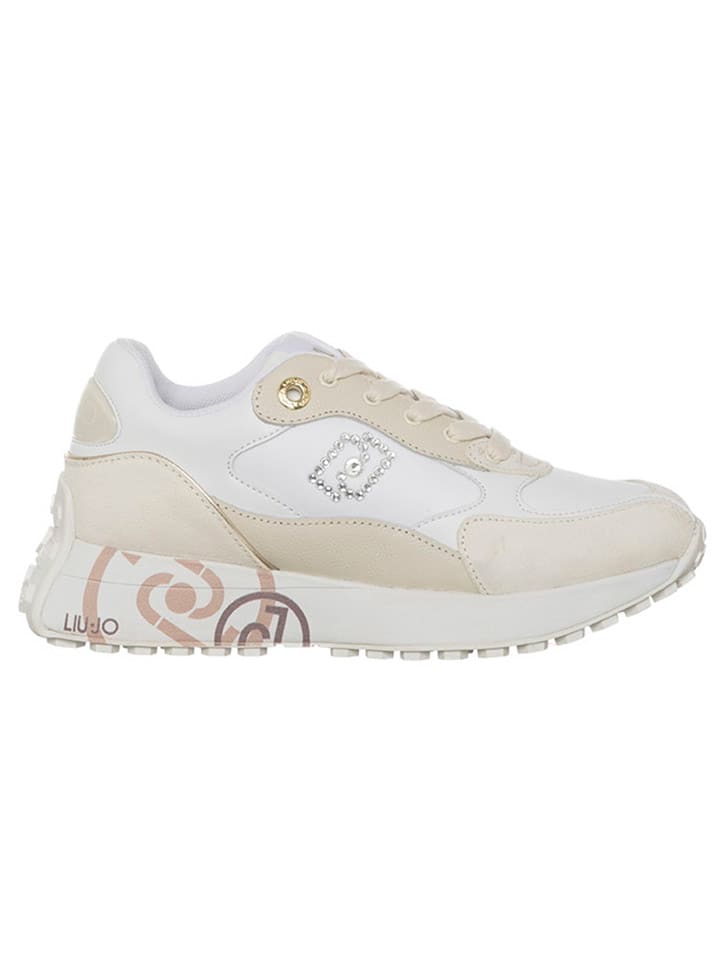 Leren sneakers crème