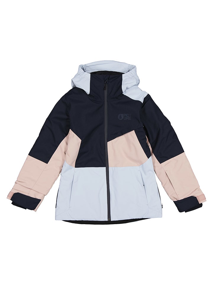 Ski-/ Snowboardjacke "Kamelya" in Dunkelblau/ Rosa/ Hellblau