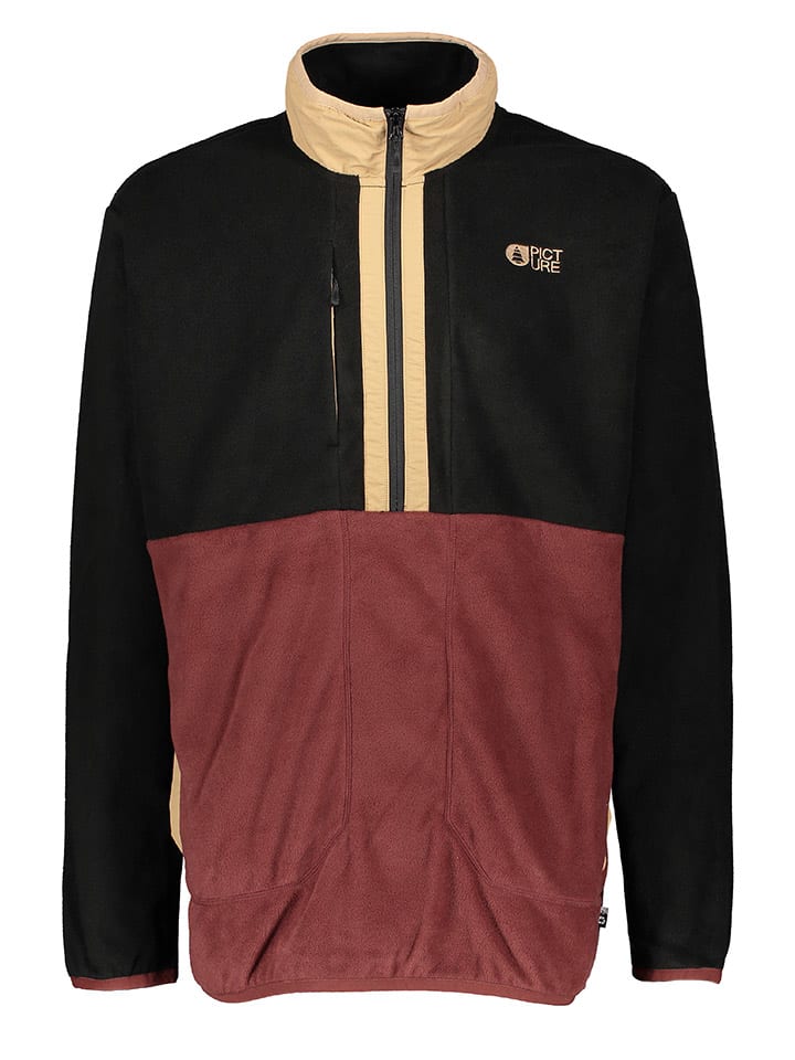 Bluza polarowa "Mathew" w kolorze czarno-czerwonym