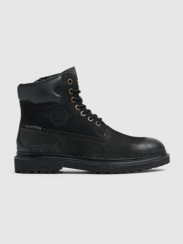 Leder-Boots in Schwarz