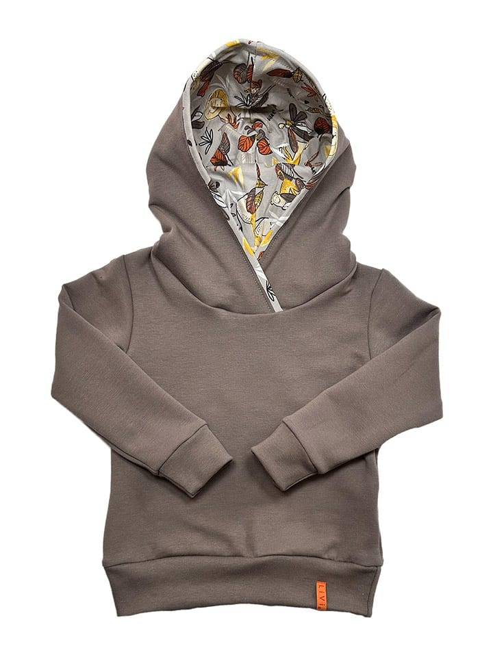 Hoodie "Mandel lion" in Taupe