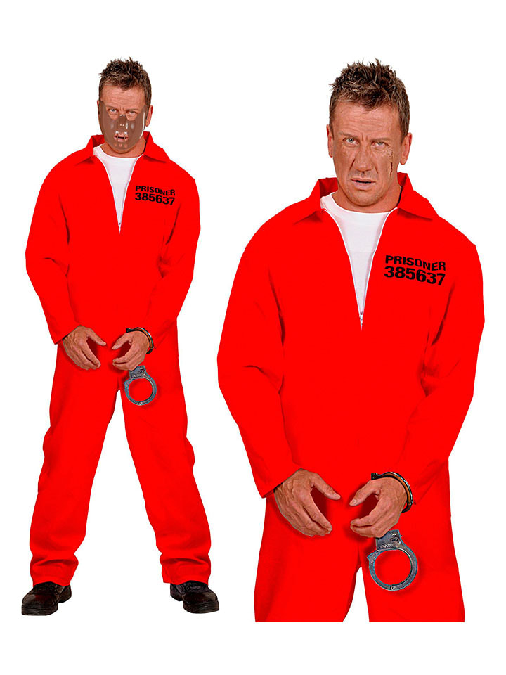 2-częściowy kostium "Inmate" w kolorze czerwonym