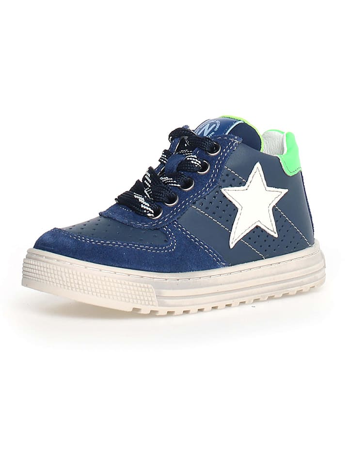 Leder-Sneakers "Hess" in Blau
