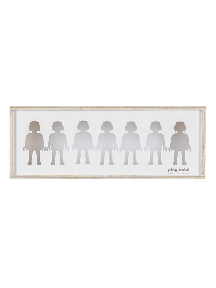 Pudełko w kolorze biało-jasnobrązowym do przechowywania - 40 x 15 cm