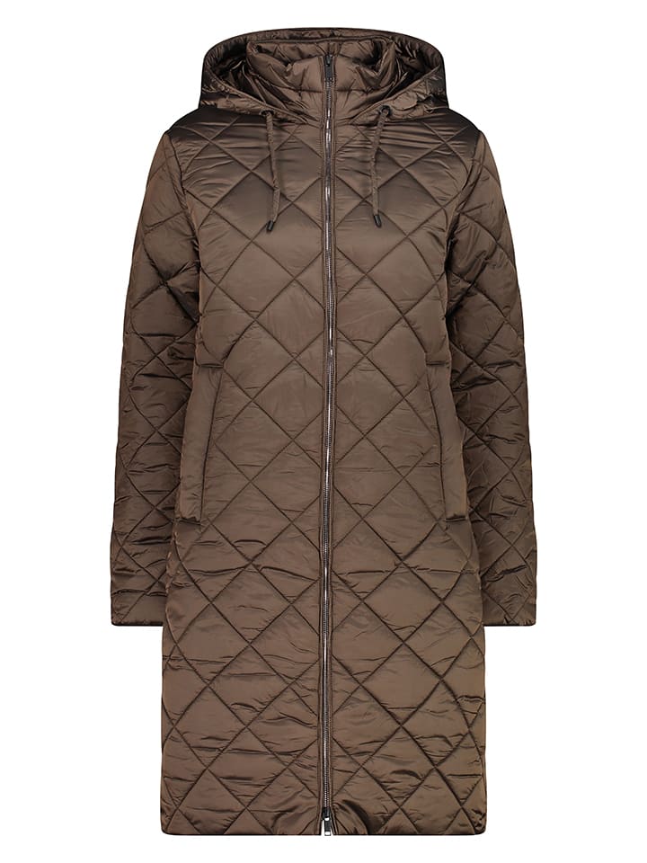 Steppmantel in Khaki