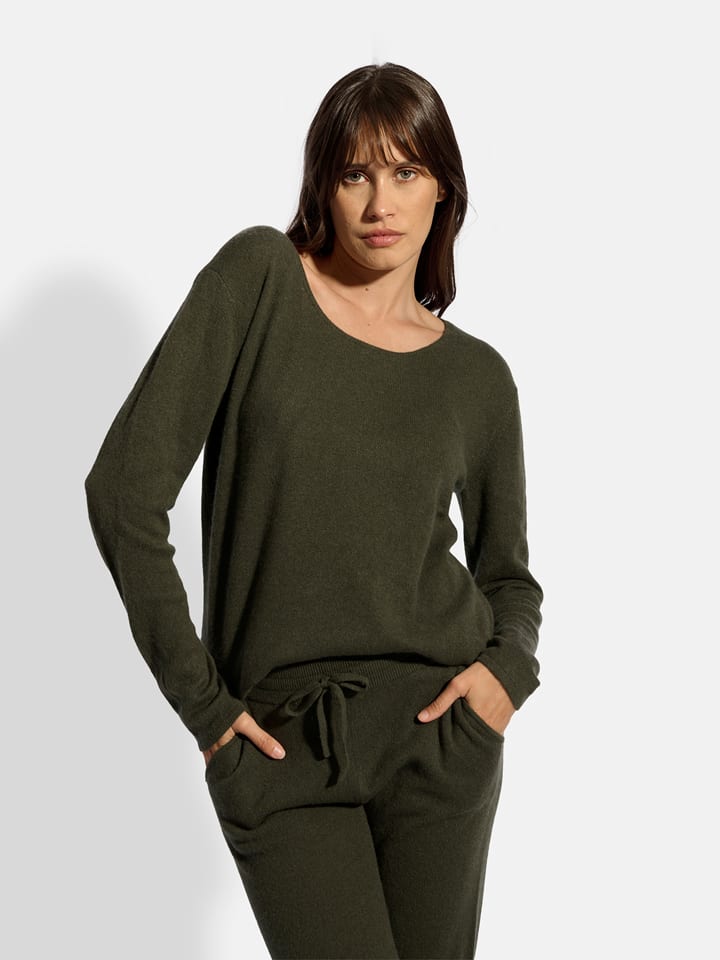 Kaszmirowy sweter "Fiona" w kolorze khaki