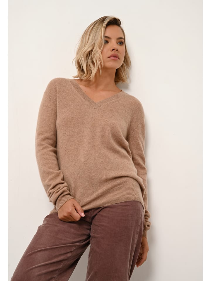 Kaschmir-Pullover "Nora" in Hellbraun
