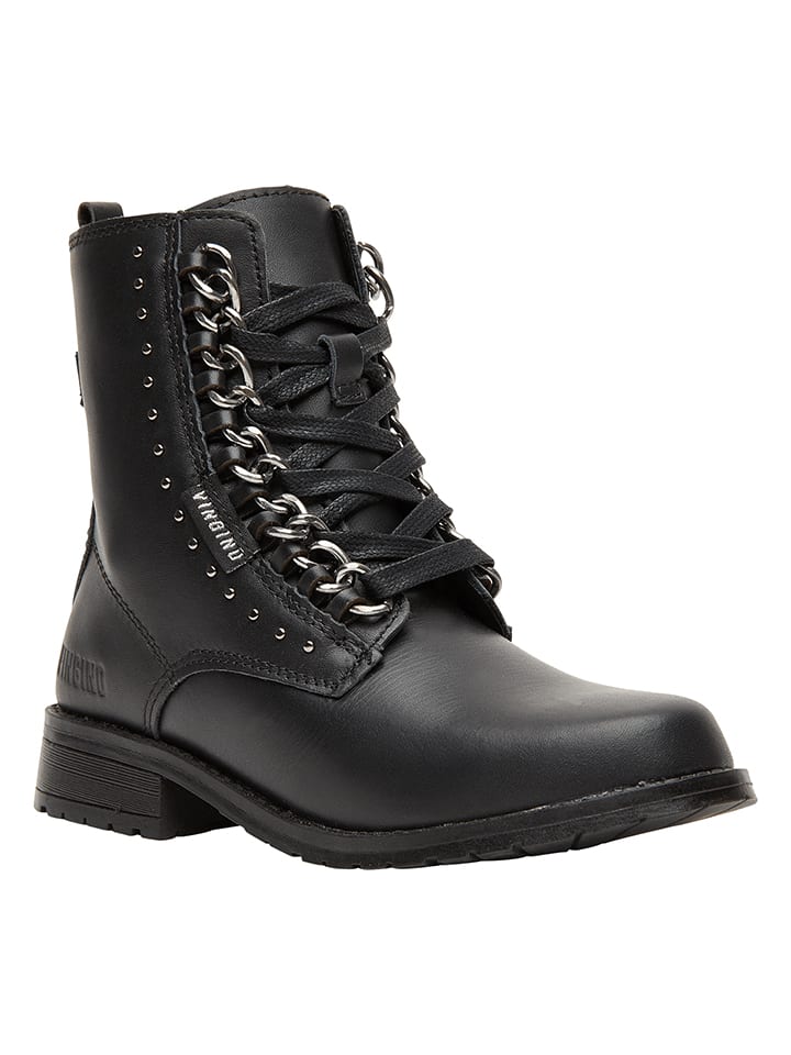 Leren boots "Amanda" zwart