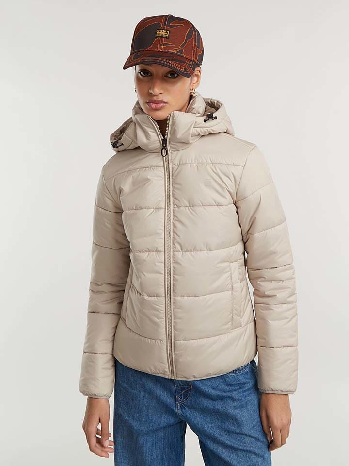 Steppjacke in Creme