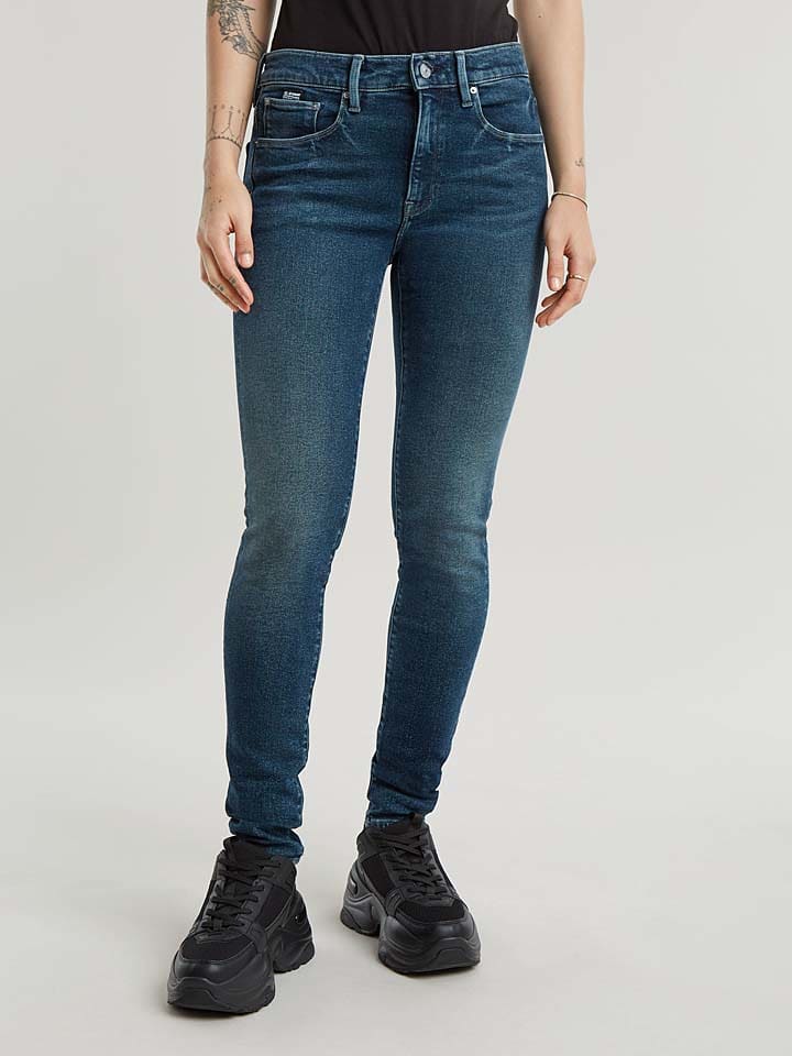 Dżinsy - Skinny fit - w kolorze niebieskim