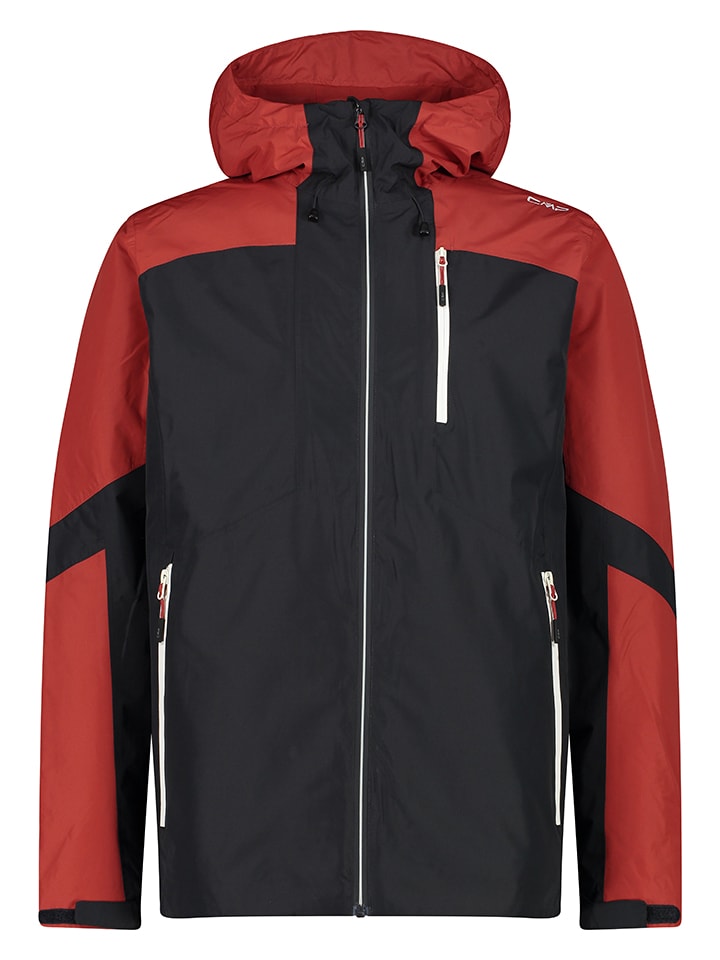 Funktionsjacke in Rot/ Schwarz