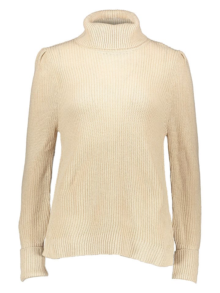 Rollkragenpullover in Beige