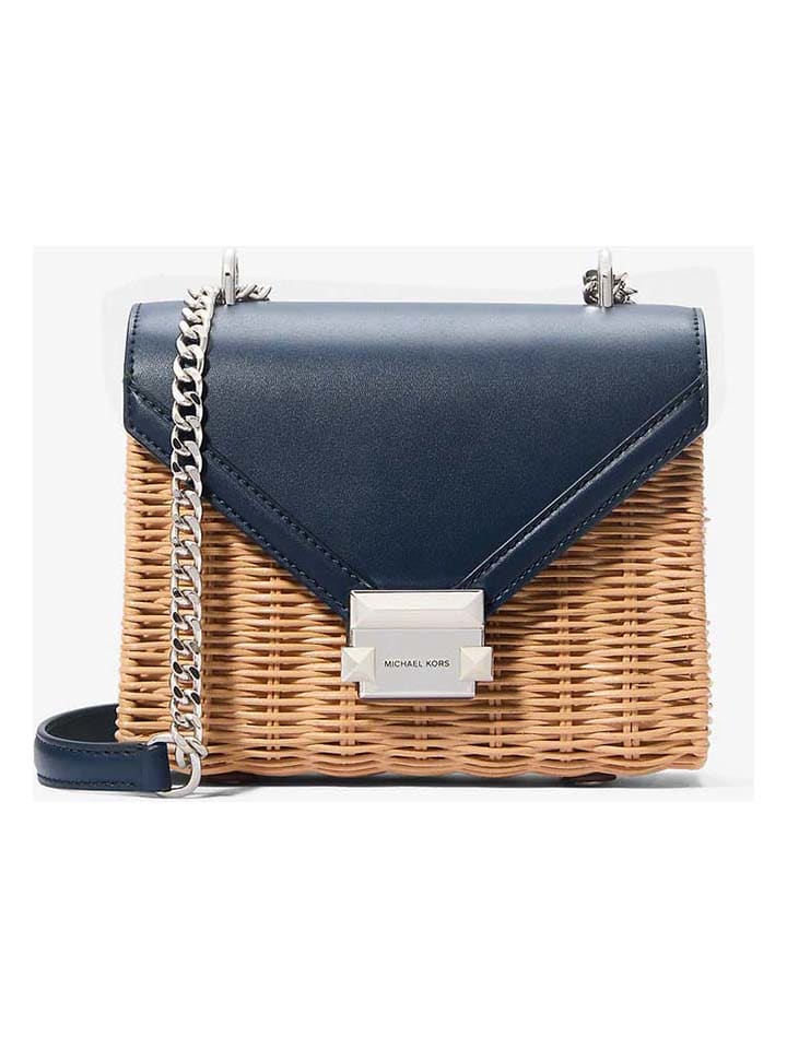 Michael Kors Umhangetasche in Hellbraun Dunkelblau B 21 x H 18 x T 7 cm gunstig kaufen limango