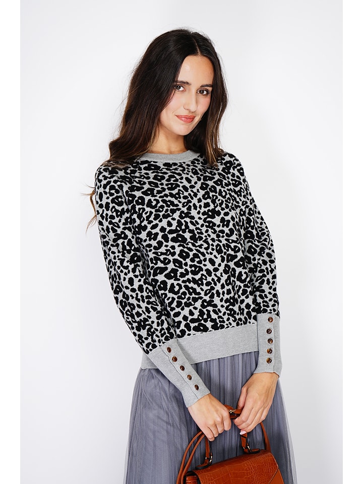 Sweter w kolorze czarno-szarym