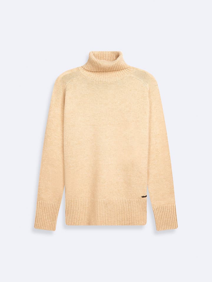 Rollkragenpullover in Beige