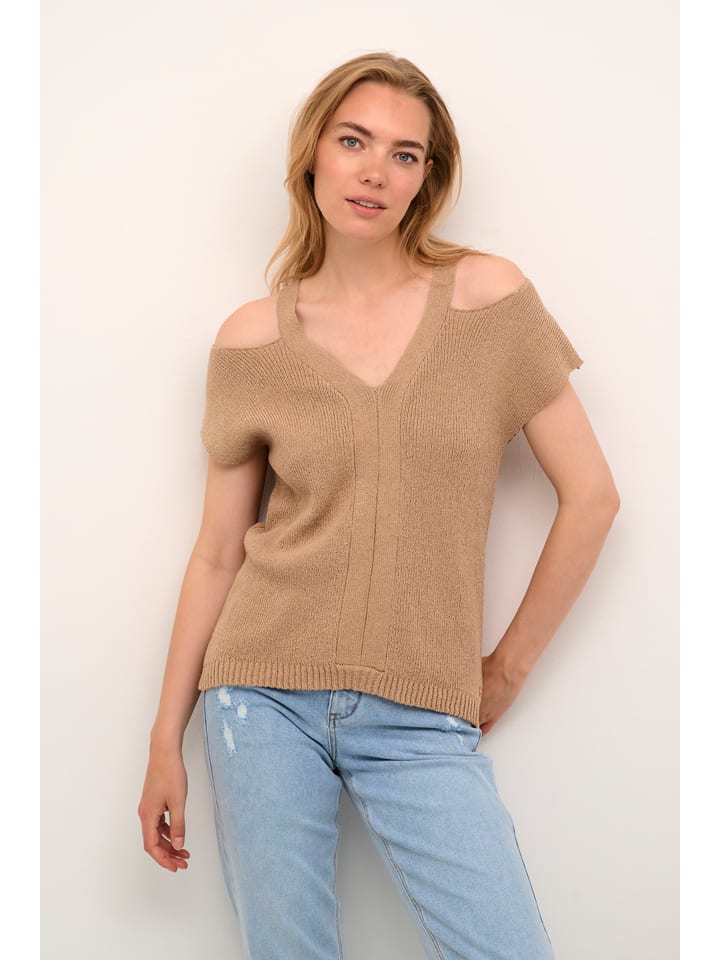 Sweter w kolorze jasnobrązowym