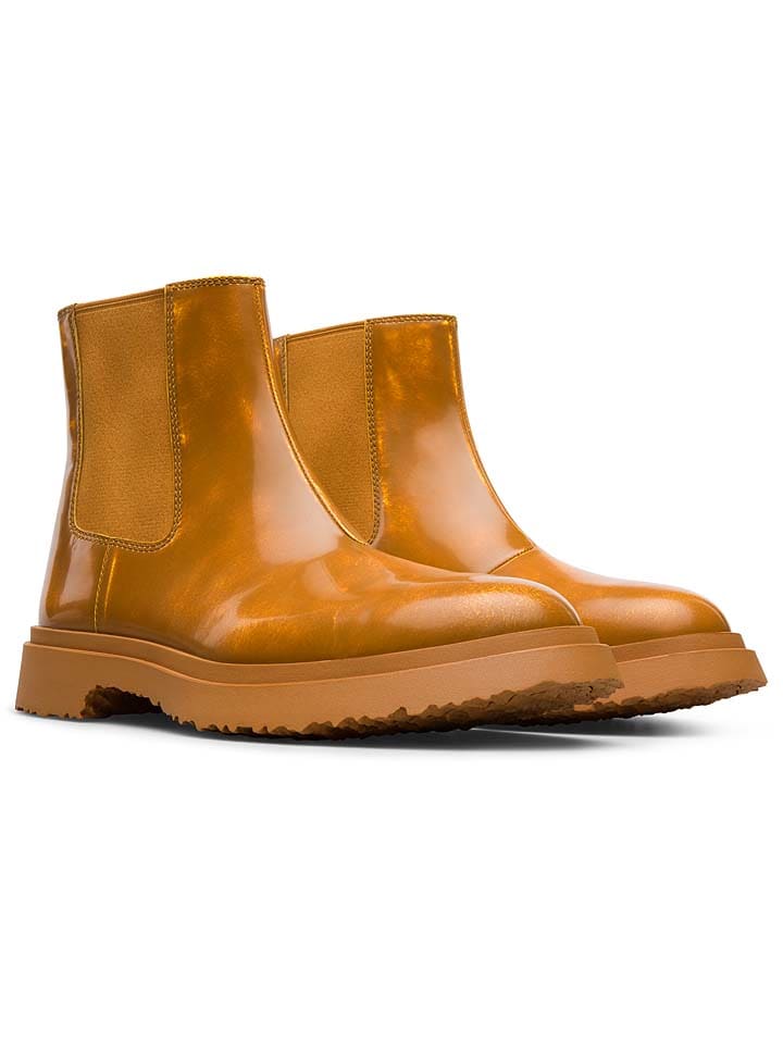 Camper Damen Chelsea Bootie – Schwarze Lederstiefelette Mit Gummisohle & EVA-Fußbett