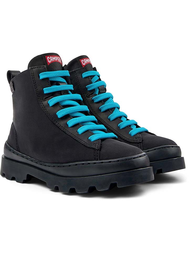 Leder-Boots in Schwarz