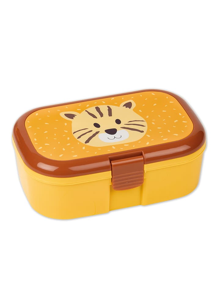 Lunchbox "Tiger" in Orange - (L)16,5 x (B)10,5 x (H)6,5 cm