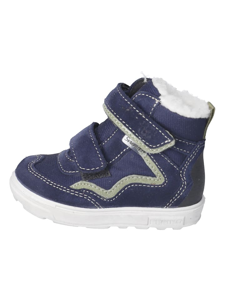 Leder-Winterboots "Paul" in Dunkelblau