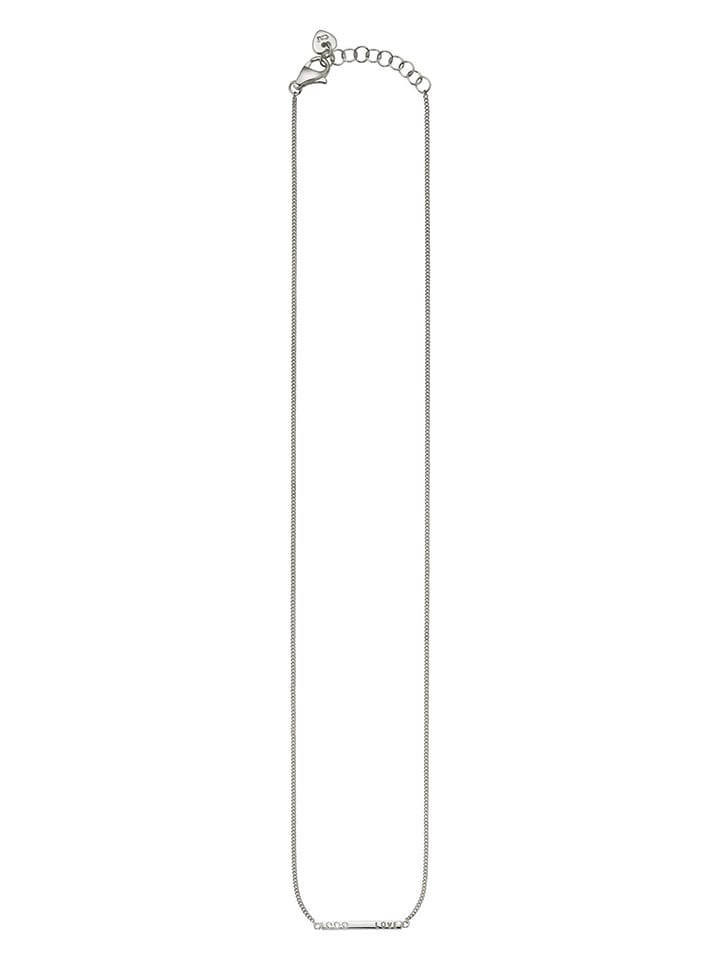 Silber-Halskette mit Edelstein - (L)39 cm