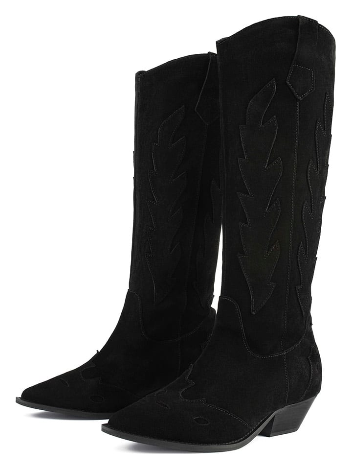 Leder-Stiefel "Route 66" in Schwarz