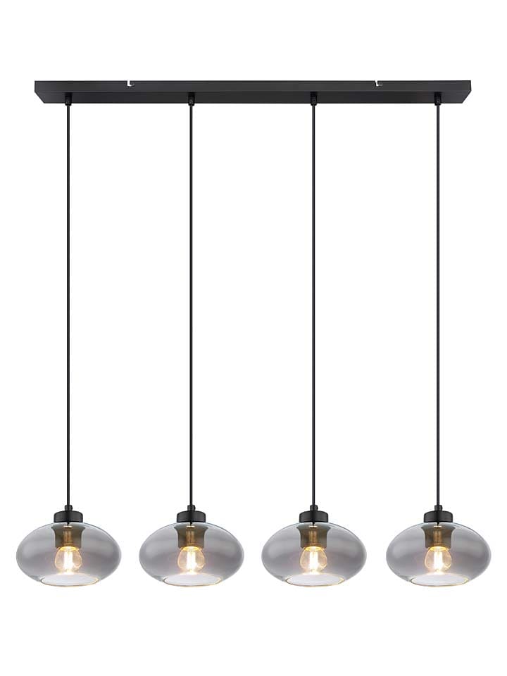 Hängeleuchte "Shaun" in Schwarz/ Grau - (B)96 cm