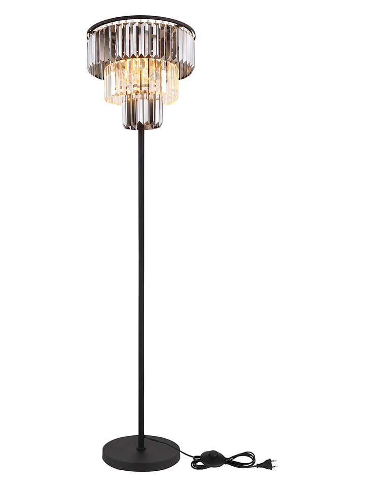Standleuchte "Naxis" in Schwarz/ Grau - (H)160 x Ø 40 cm