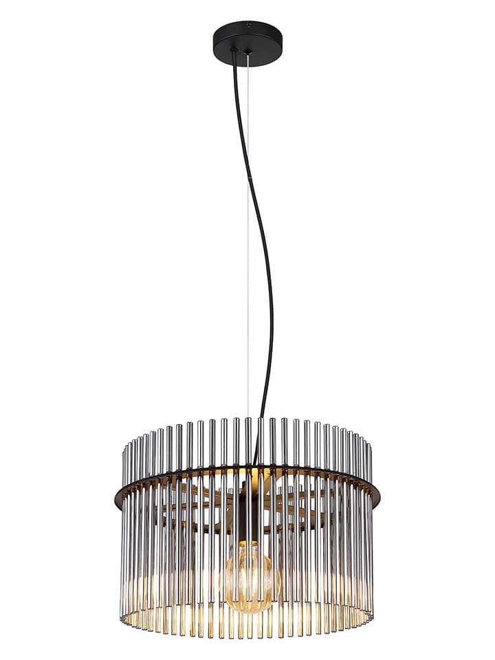 Hängeleuchte "Gorley" in Schwarz/ Grau - Ø 40 cm