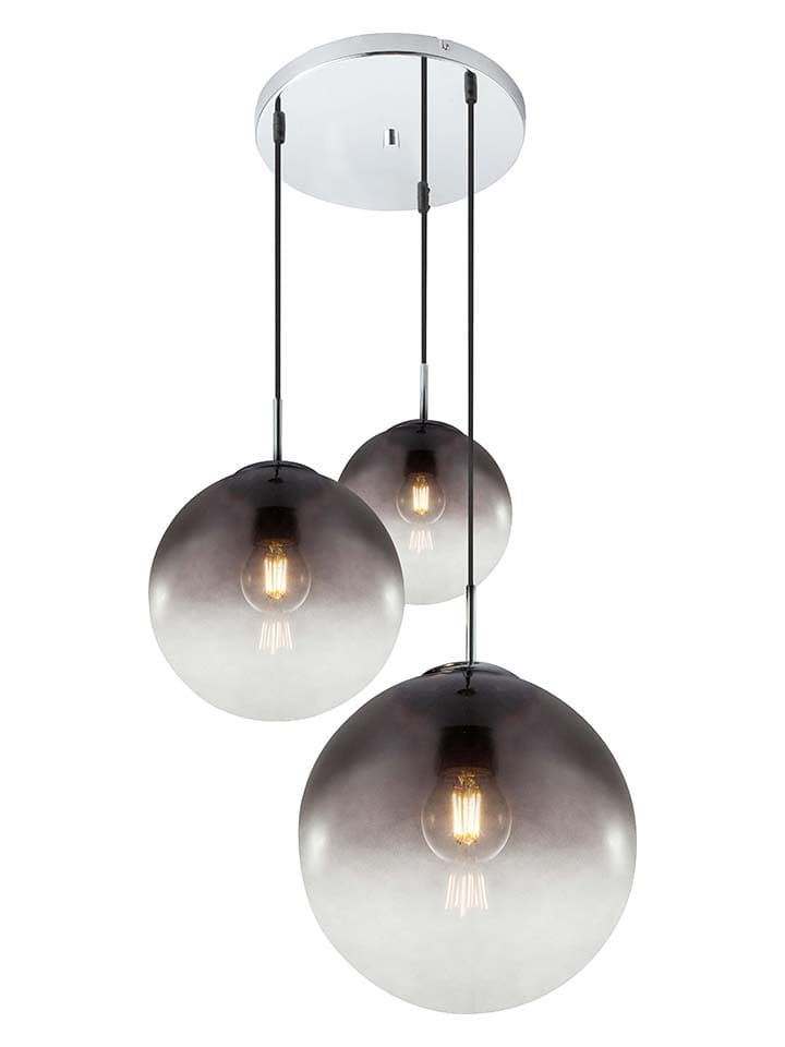 Hängeleuchte "Varus" in Silber/ Grau - Ø 30 cm