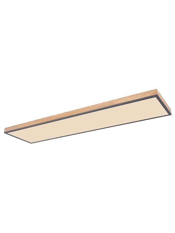 LED-Deckenleuchte "Doro" in Hellbraun - (B)120 x (H)30 x (T)7,5 cm