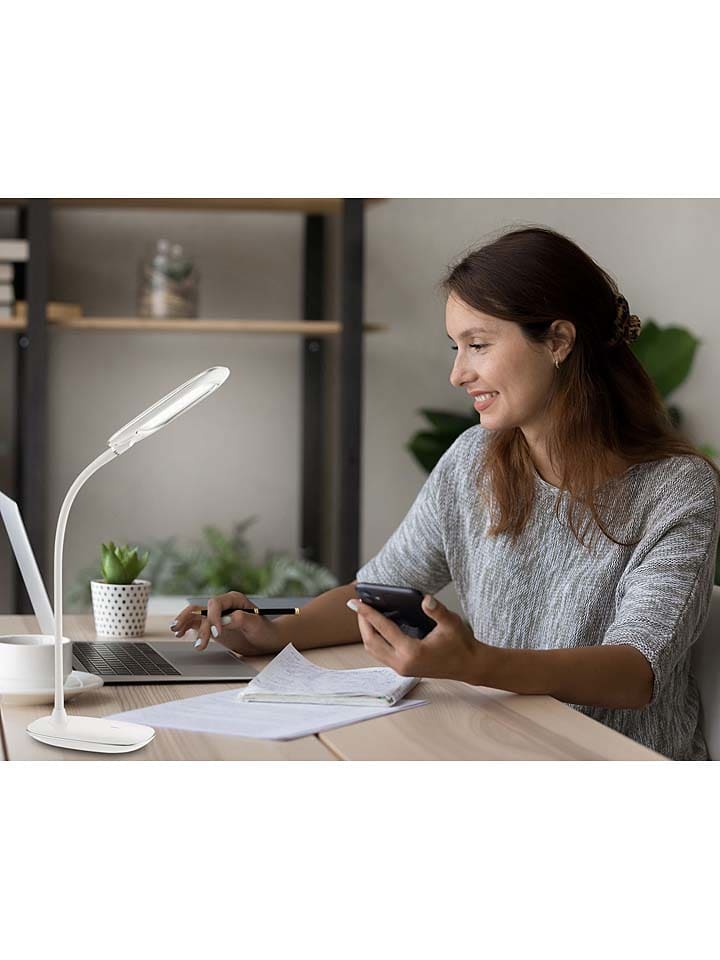 LED-Tischleuchte "Minea I" in Weiß - (H)56 cm