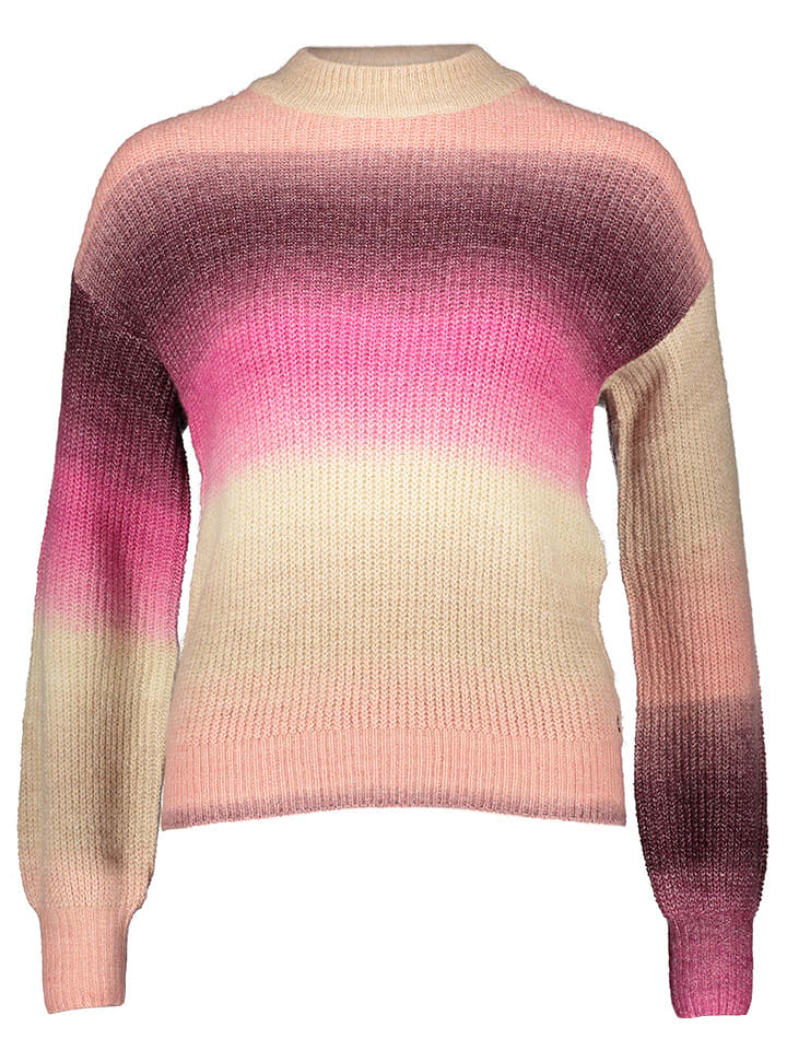 Pullover in Beige/ Pink