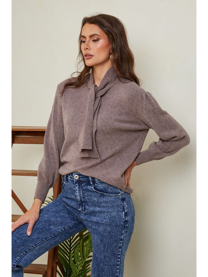 Sweter "Igal" w kolorze brązowym