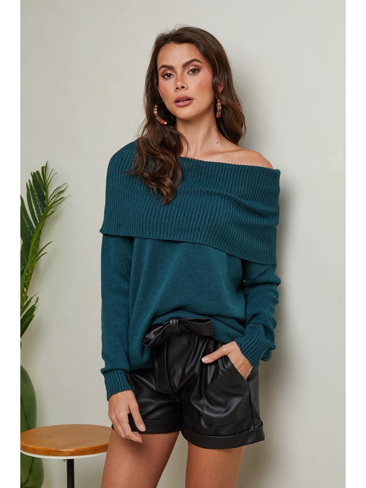 Sweter "Kaba" w kolorze ciemnozielonym