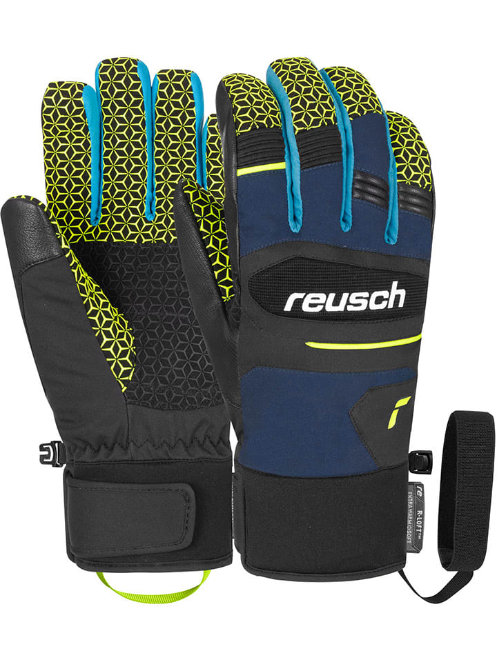 Funktionsfingerhandschuhe "Scorpion" in Schwarz/ Blau/ Gelb