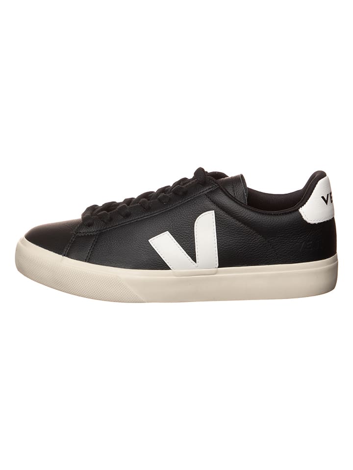 Leder-Sneakers "Campo" in Schwarz/ Weiß