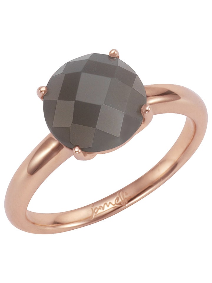 Rosévergold. Ring mit Edelstein