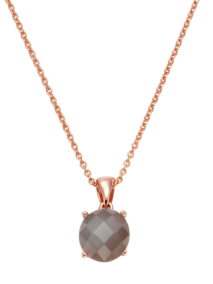 Rosévergold. Halskette mit Anhänger - (L)42 cm