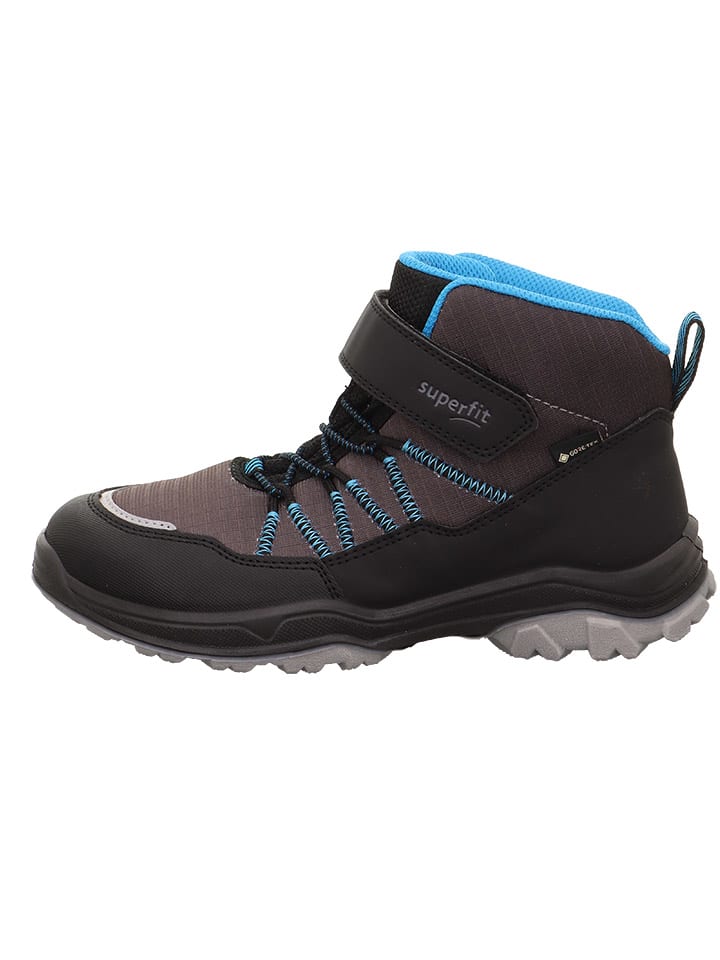 Leder-Boots "Jupiter" in Schwarz/ Blau