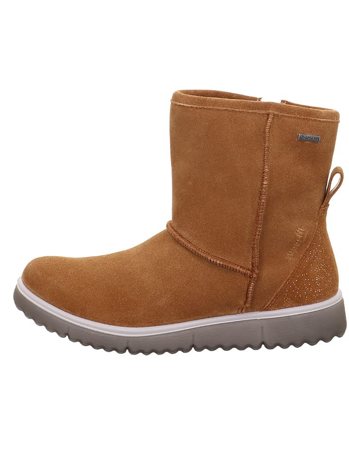 Leder-Stiefel "Lora' in Hellbraun